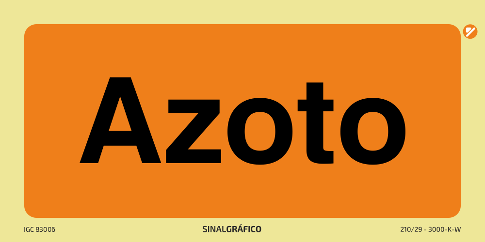 Placa de sinalética – Azoto