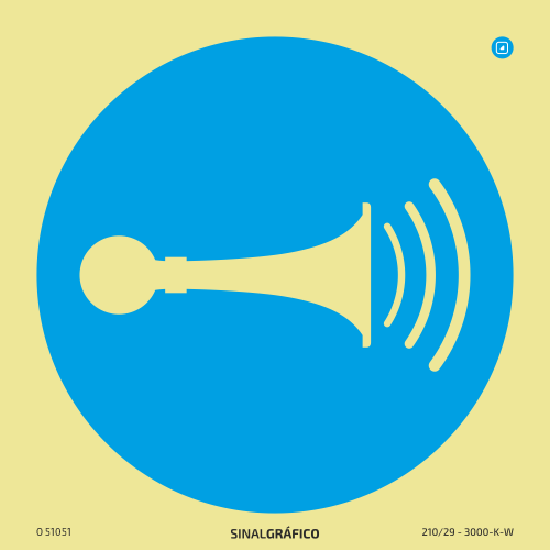 Placa de Sinalética -  Avisador sonoro