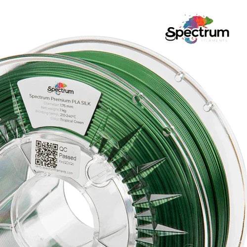 PLA SILK 1kg Tropical Green – Verde tropical 1.75mm - SPECTRUM FILAMENTS - Criaconsensos - Serviços Gráficos e Publicidade