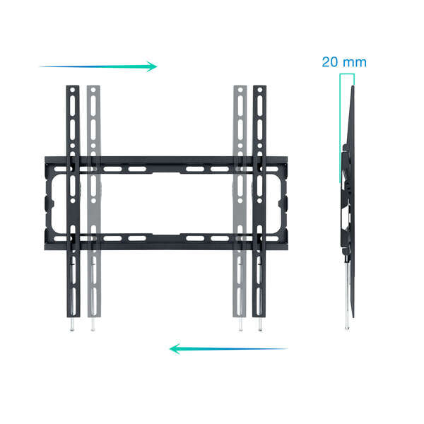 Suporte de parede fixo Tooq para TV de 32