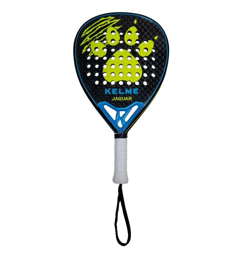 Kelme Jaguar Pala de Padel - Forma em Lágrima - Quadro e Superfície 100% Carbono - Núcleo Black Eva Soft Ultra.