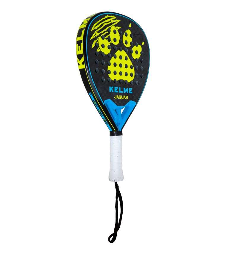 Kelme Jaguar Pala de Padel - Forma em Lágrima - Quadro e Superfície 100% Carbono - Núcleo Black Eva Soft Ultra.