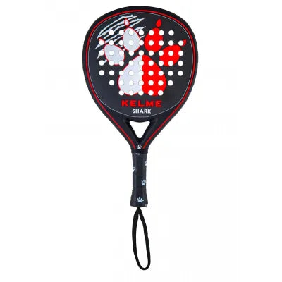 Kelme Shark Pala de Padel - Forma Mista - Quadro 100% Carbono - Superfície 100% Fibra de Carbono - Núcleo Xtra Soft Eva