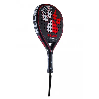 Kelme Shark Pala de Padel - Forma Mista - Quadro 100% Carbono - Superfície 100% Fibra de Carbono - Núcleo Xtra Soft Eva