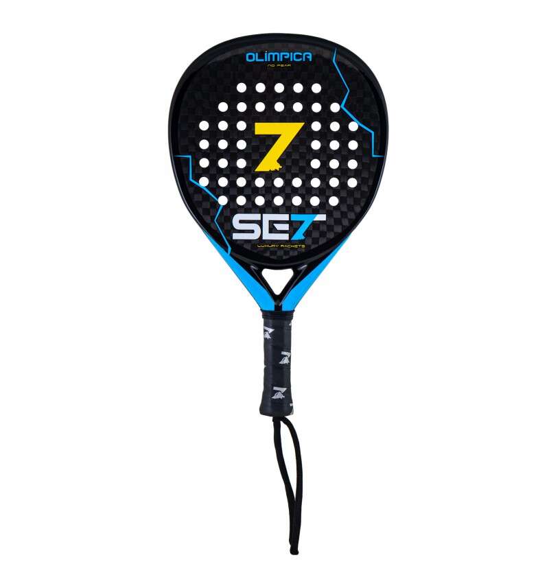 Set Olímpica Pala de Padel - Forma em Lágrima - Quadro 100% Carbono - Superfície 100% Carbono 12K - Núcleo de Goma Black Eva Soft Ultra