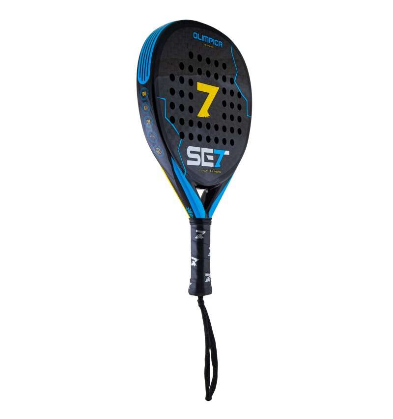 Set Olímpica Pala de Padel - Forma em Lágrima - Quadro 100% Carbono - Superfície 100% Carbono 12K - Núcleo de Goma Black Eva Soft Ultra