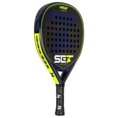 Conjunto Hawk Pala de Padel - Forma em Lágrima - Quadro 100% Carbono - Superfície 100% Carbono 3K - Núcleo de Goma Black Eva Soft Ultra