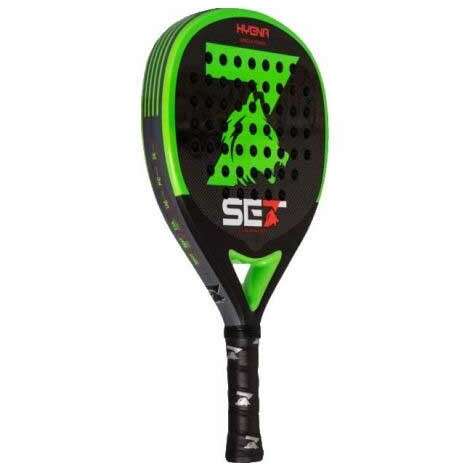 Conjunto Hyena Pala de Padel - Forma Redonda - Quadro 100% Carbono - Superfície 100% Carbono 3K - Núcleo de Goma Eva Extra Soft