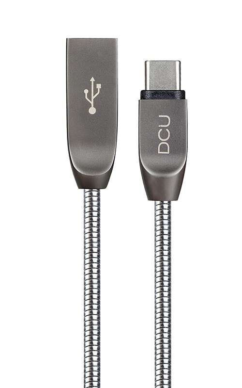 DCU Technologic Pure Metal USB Tipo C para Cabo USB - Conector reversível - Carga Rápida 2.1A - 1m - Cor de metal