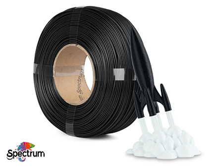 REFILL PLA PREMIUM HIGH SPEED 1 Kg DEEP BLACK 1.75MM - SPECTRUM FILAMENTS