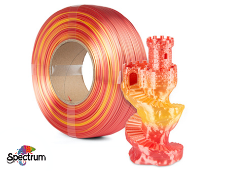 REFILL PLA SILK Rainbow 1kg Fire Red - Vermelho Cor de Fogo 1.75mm - SPECTRUM FILAMENTS