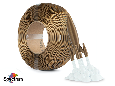 REFILL PLA PREMIUM HIGH SPEED 1 Kg GOLD 1.75MM - SPECTRUM FILAMENTS