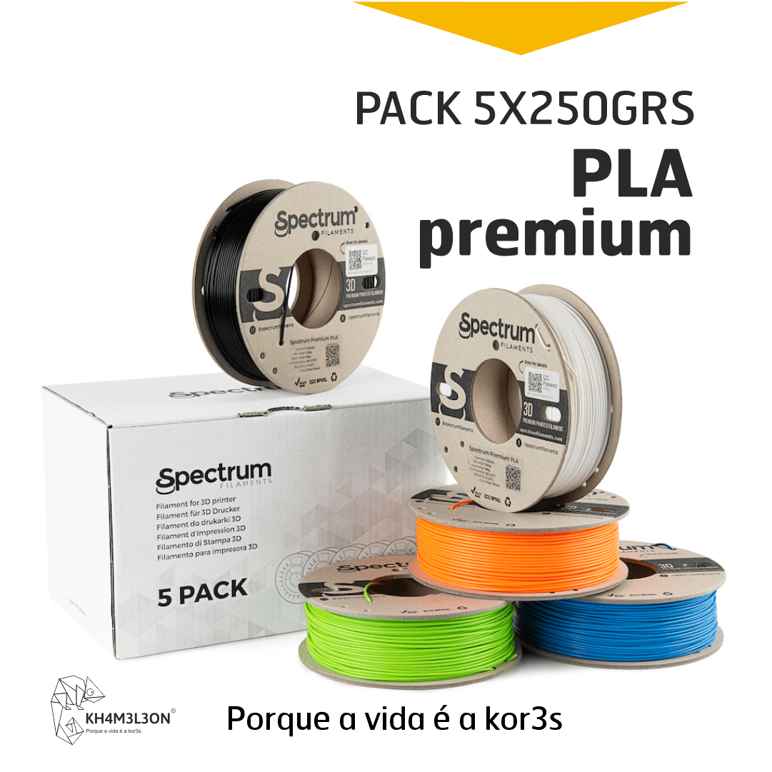 5PACK PLA PREMIUM 5X0.25kg – SPECTRUM FILAMENTS