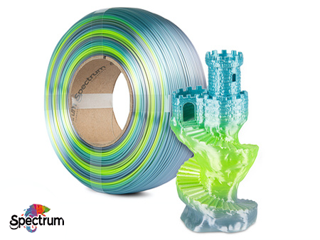 REFILL PLA SILK Rainbow 1kg  Frost Gloss - Brilho Gelado 1.75mm - SPECTRUM FILAMENTS