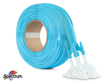 REFILL PLA PREMIUM HIGH SPEED 1 Kg BABY BLUE WHITE 1.75MM - SPECTRUM FILAMENTS