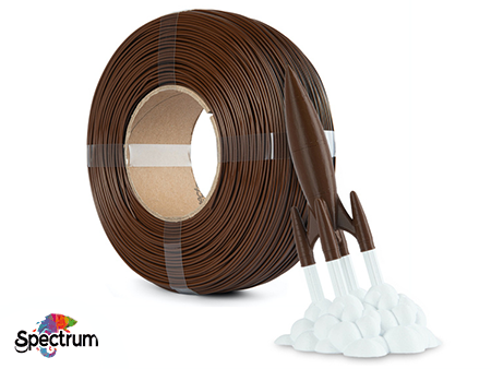 REFILL PLA PREMIUM HIGH SPEED 1 Kg WALNUT BROWN 1.75MM - SPECTRUM FILAMENTS