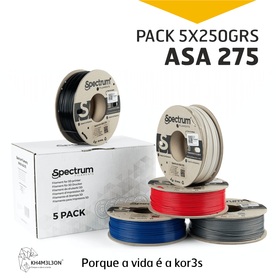 5PACK ASA 275 5X0.25kg - SPECTRUM FILAMENTS Criaconsensos - Serviços Gráficos e Publicidade