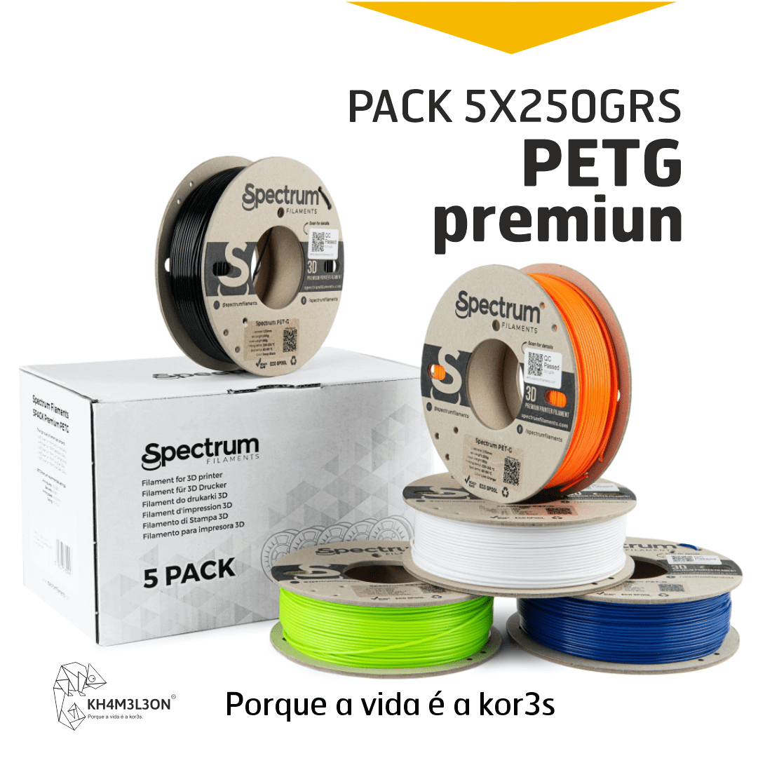 5PACK PETG PREMIUM 5X0.25kg – SPECTRUM FILAMENTS Criaconsensos - Serviços Gráficos e Publicidade