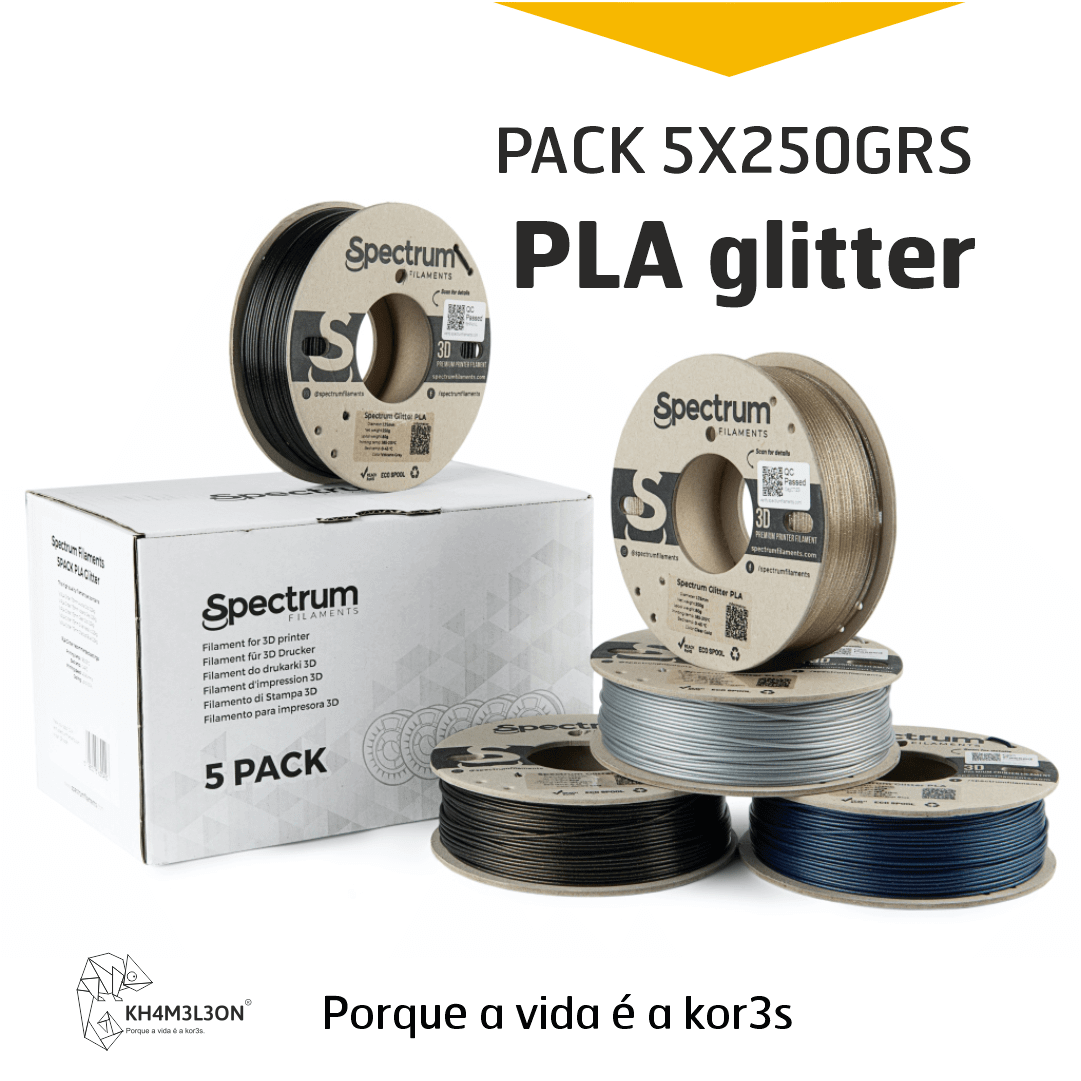 5PACK PLA GLITTER 5x0.25kg – SPECTRUM FILAMENTS Criaconsensos - Serviços Gráficos e Publicidade