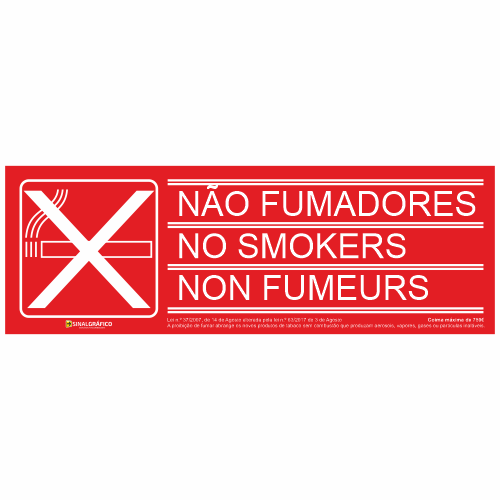 Autocolante não fumadores (Pack 3 unid)