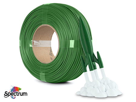 REFILL PLA PREMIUM HIGH SPEED 1 Kg LEAF GREEN 1.75MM - SPECTRUM FILAMENTS