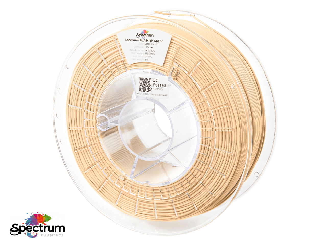 PLA PREMIUM HIGH SPEED 1 Kg LATTE BEIGE 1.75MM - SPECTRUM FILAMENTS