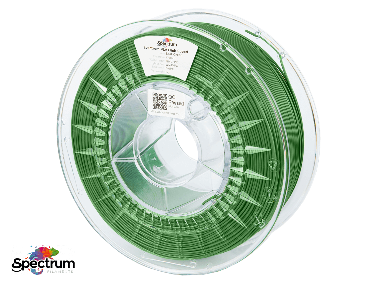 PLA PREMIUM HIGH SPEED 1 Kg LEAF GREEN 1.75MM - SPECTRUM FILAMENTS