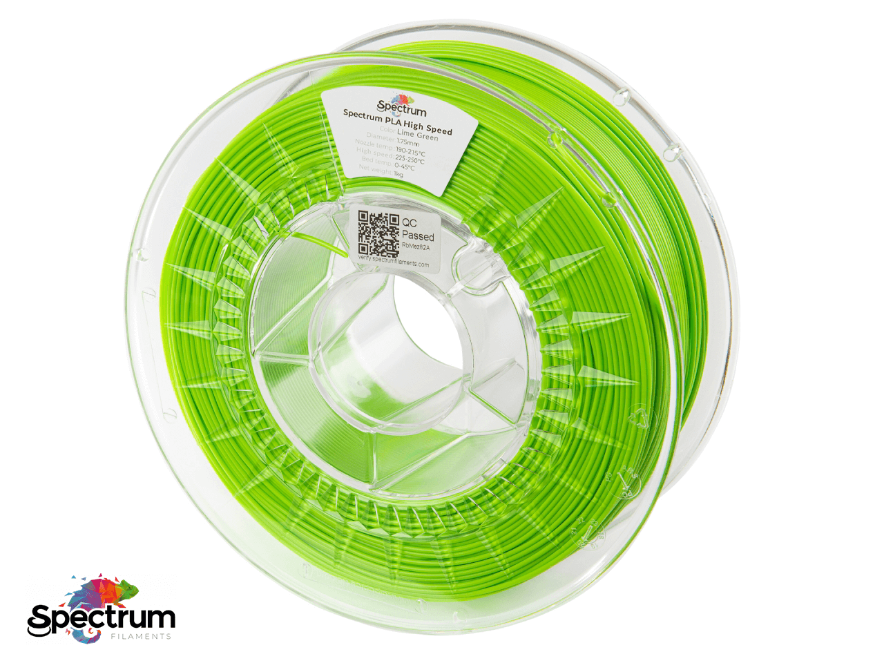 PLA PREMIUM HIGH SPEED 1 Kg LIME GREEN 1.75MM - SPECTRUM FILAMENTS