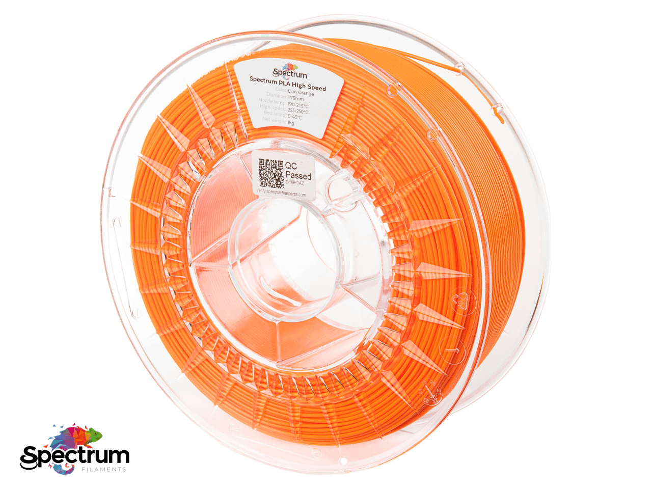 PLA PREMIUM HIGH SPEED 1 Kg LION ORANGE 1.75MM - SPECTRUM FILAMENTS