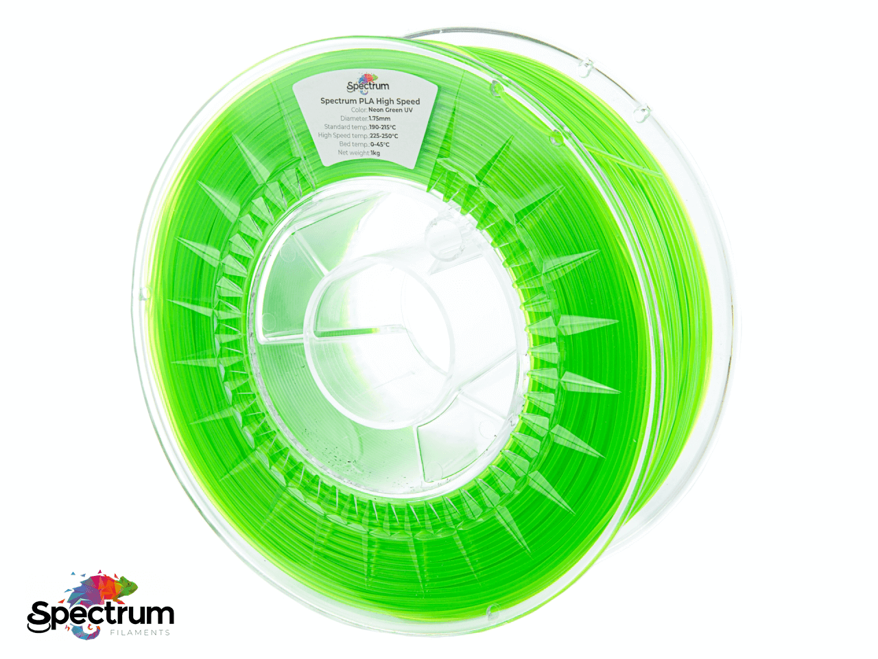 PLA PREMIUM HIGH SPEED 1 Kg NEON GREEN UV 1.75MM - SPECTRUM FILAMENTS