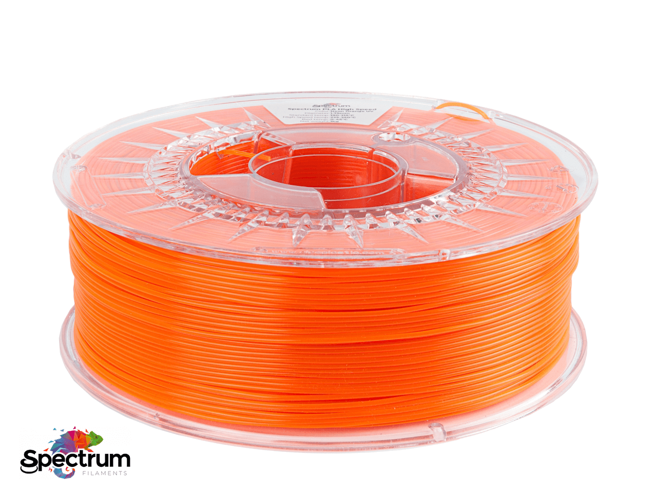 PLA PREMIUM HIGH SPEED 1 Kg NEON ORANGE UV 1.75MM - SPECTRUM FILAMENTS