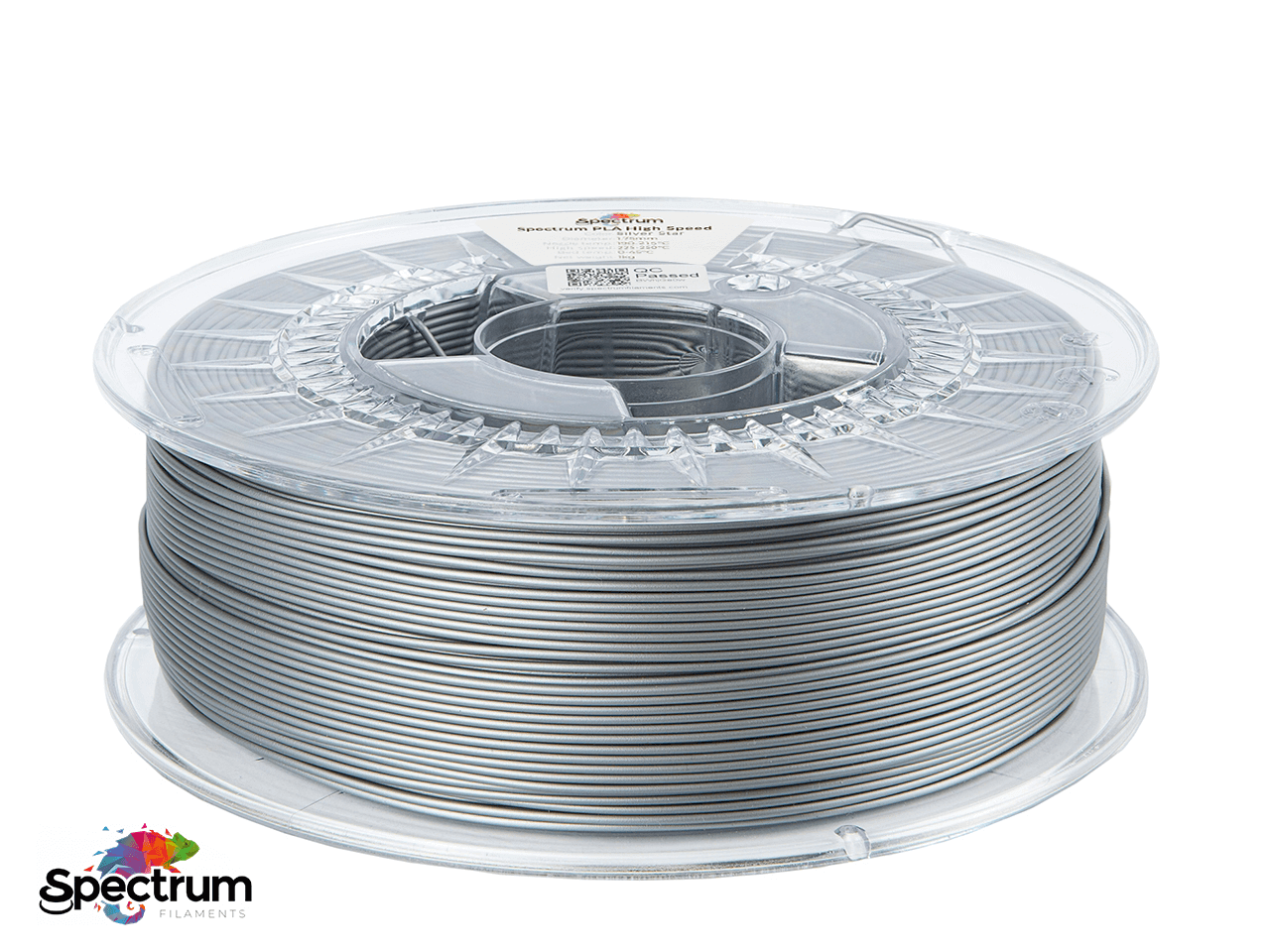 PLA PREMIUM HIGH SPEED 1 Kg SILVER STAR 1.75MM - SPECTRUM FILAMENTS