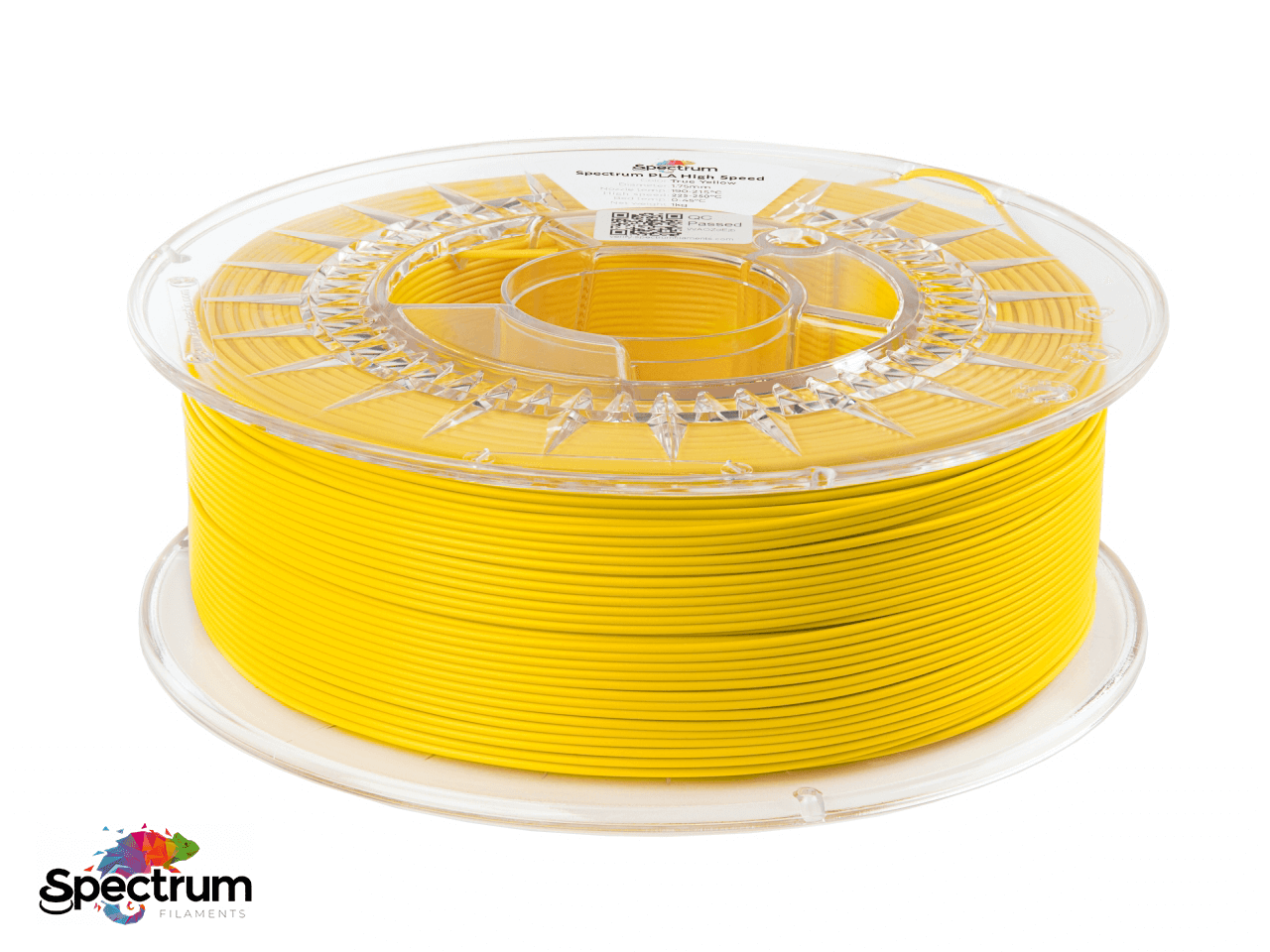 PLA PREMIUM HIGH SPEED 1 Kg TRUE YELLOW 1.75MM - SPECTRUM FILAMENTS