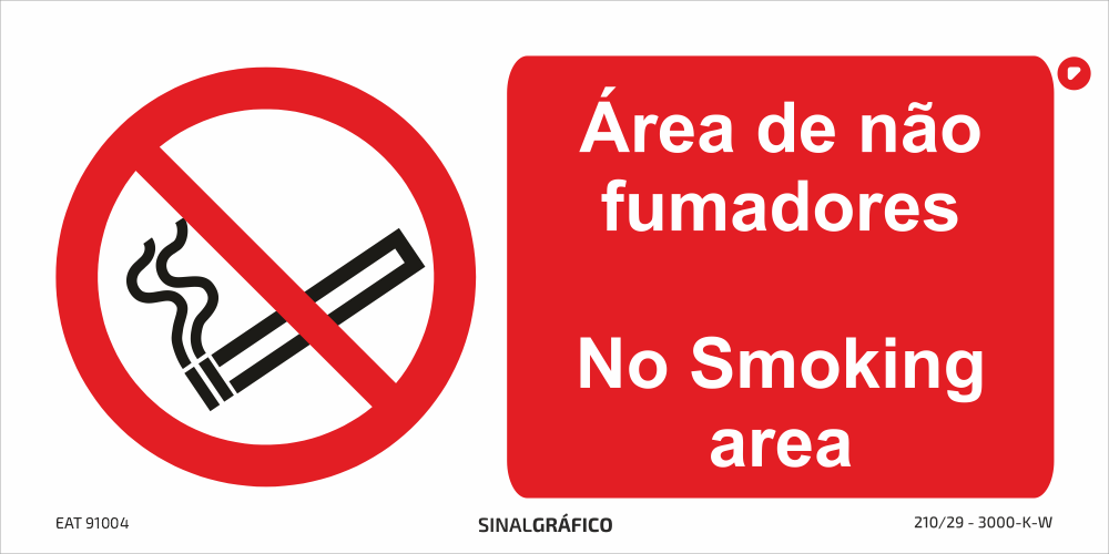 Área de não fumadores - No smoking area (PT\ENG)