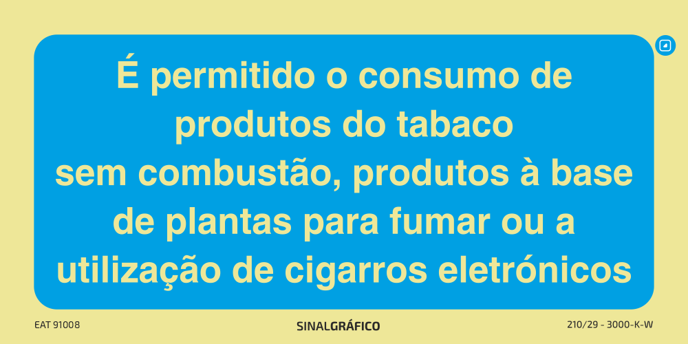 É permitido o consumo de produtos do tabaco sem combustão, produtos à base de plantas