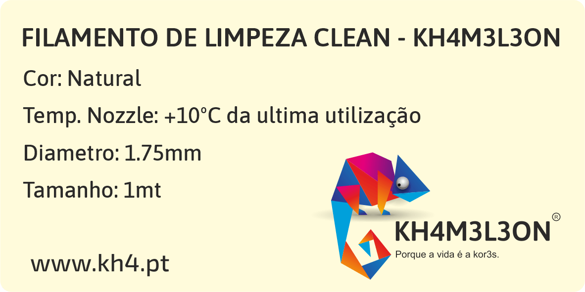 FILAMENTO DE LIMPEZA CLEAN 1mt - KH4M3L3ON Criaconsensos - Serviços Gráficos e Publicidade