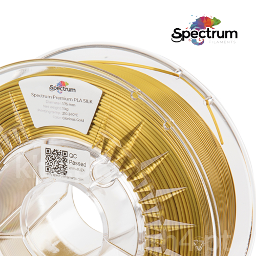 PLA SILK 1kg Glorious Gold - Ouro Acetinado 1.75mm - SPECTRUM FILAMENTS