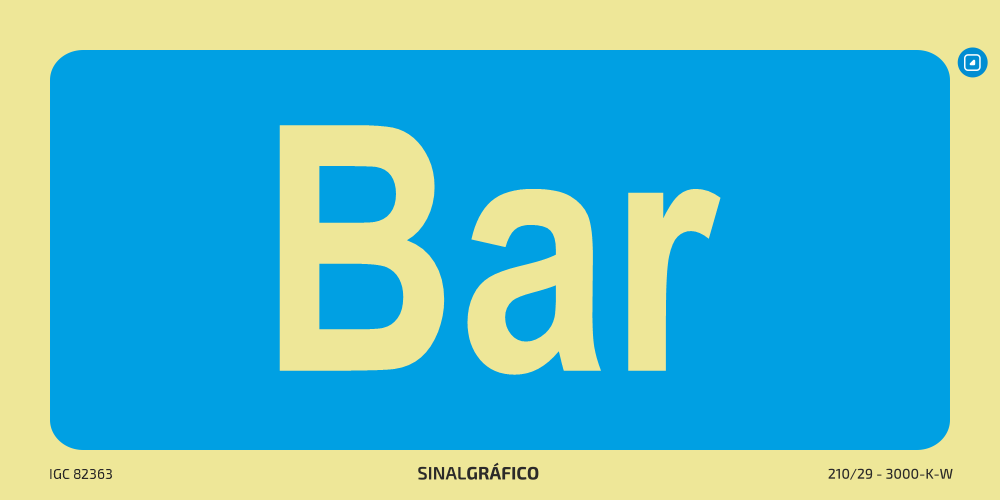 Placa de sinalética – Bar