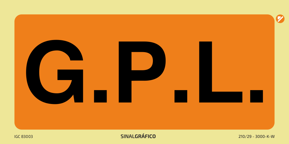 Placa de sinalética – G.P.L.