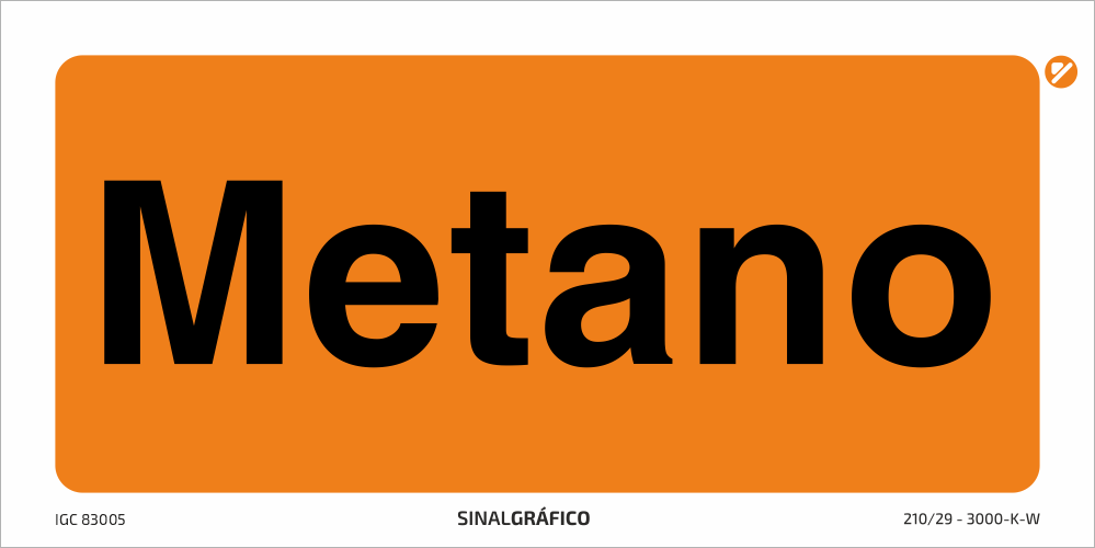 Placa de sinalética – Metano