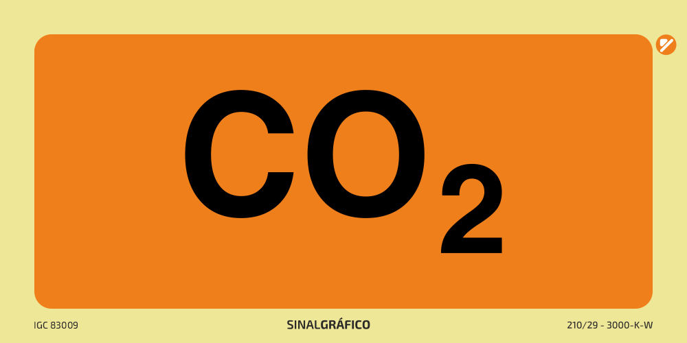 Placa de sinalética – CO2