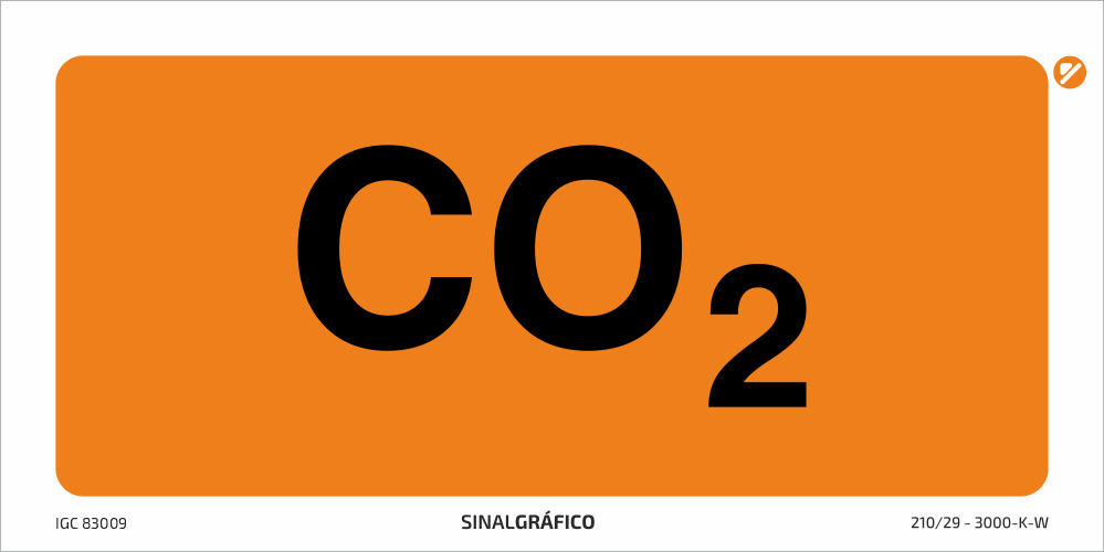 Placa de sinalética – CO2