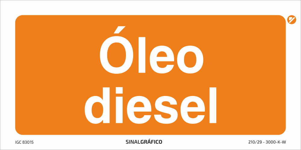 Placa de sinalética – Óleo diesel