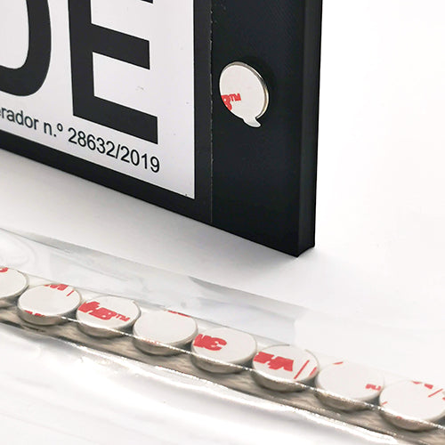 Discos magnéticos redondos com adesivo Ø12 mm alt. 2 mm suporta aprox. 1,3 kgs