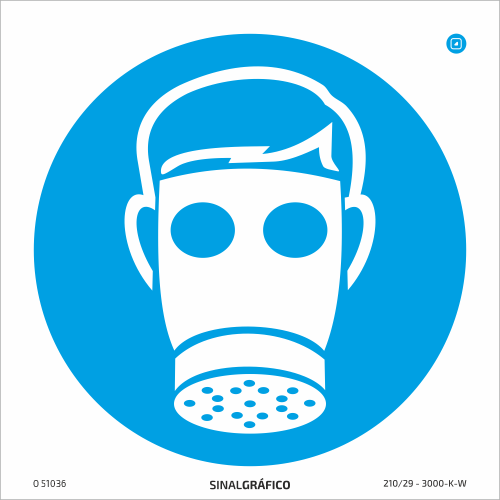 Placa de Sinalética -  Obrigatório usar máscara de proteção