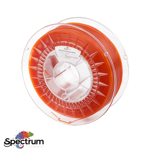 PETG PREMIUM 1kg TRANSPARENT ORANGE 1.75MM - SPECTRUM FILAMENTS Criaconsensos - Serviços Gráficos e Publicidade