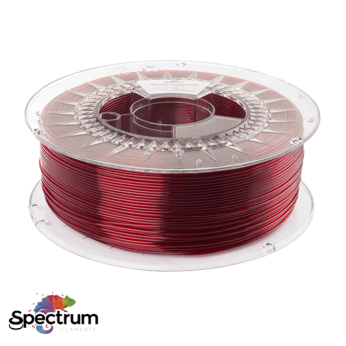 PETG PREMIUM 1kg TRANSPARENT RED 1.75MM - SPECTRUM FILAMENTS Criaconsensos - Serviços Gráficos e Publicidade