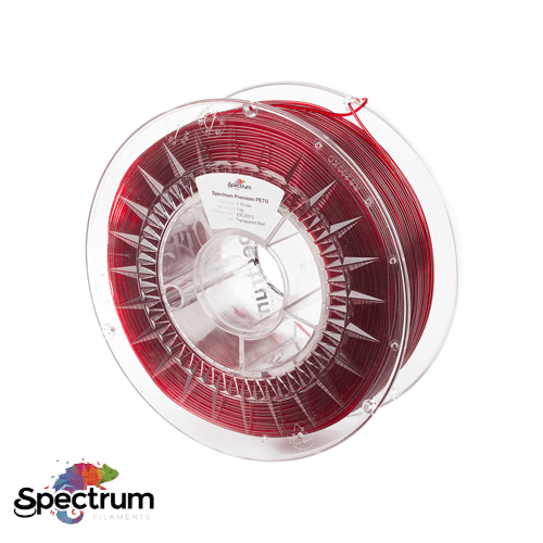 PETG PREMIUM 1kg TRANSPARENT RED 1.75MM - SPECTRUM FILAMENTS Criaconsensos - Serviços Gráficos e Publicidade