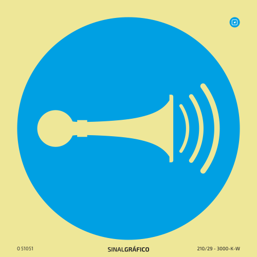 Placa de Sinalética - Avisador sonoro Criaconsensos - Serviços Gráficos e Publicidade