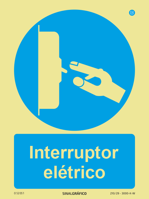 Placa de Sinalética - Interruptor elétrico Criaconsensos - Serviços Gráficos e Publicidade